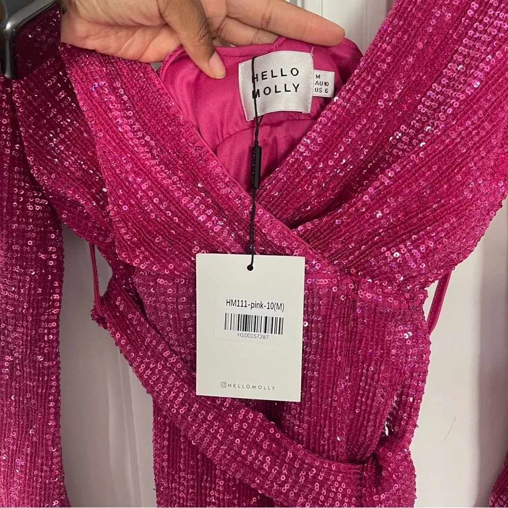 Hello Molly Pink Mini Dress - Picture 8 of 8